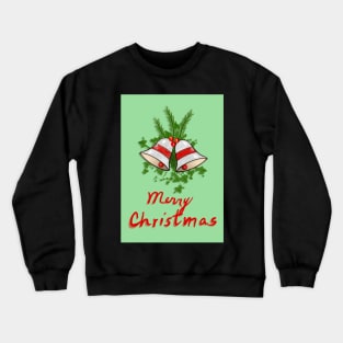 Silver Bells Christmas Greeting Card Crewneck Sweatshirt